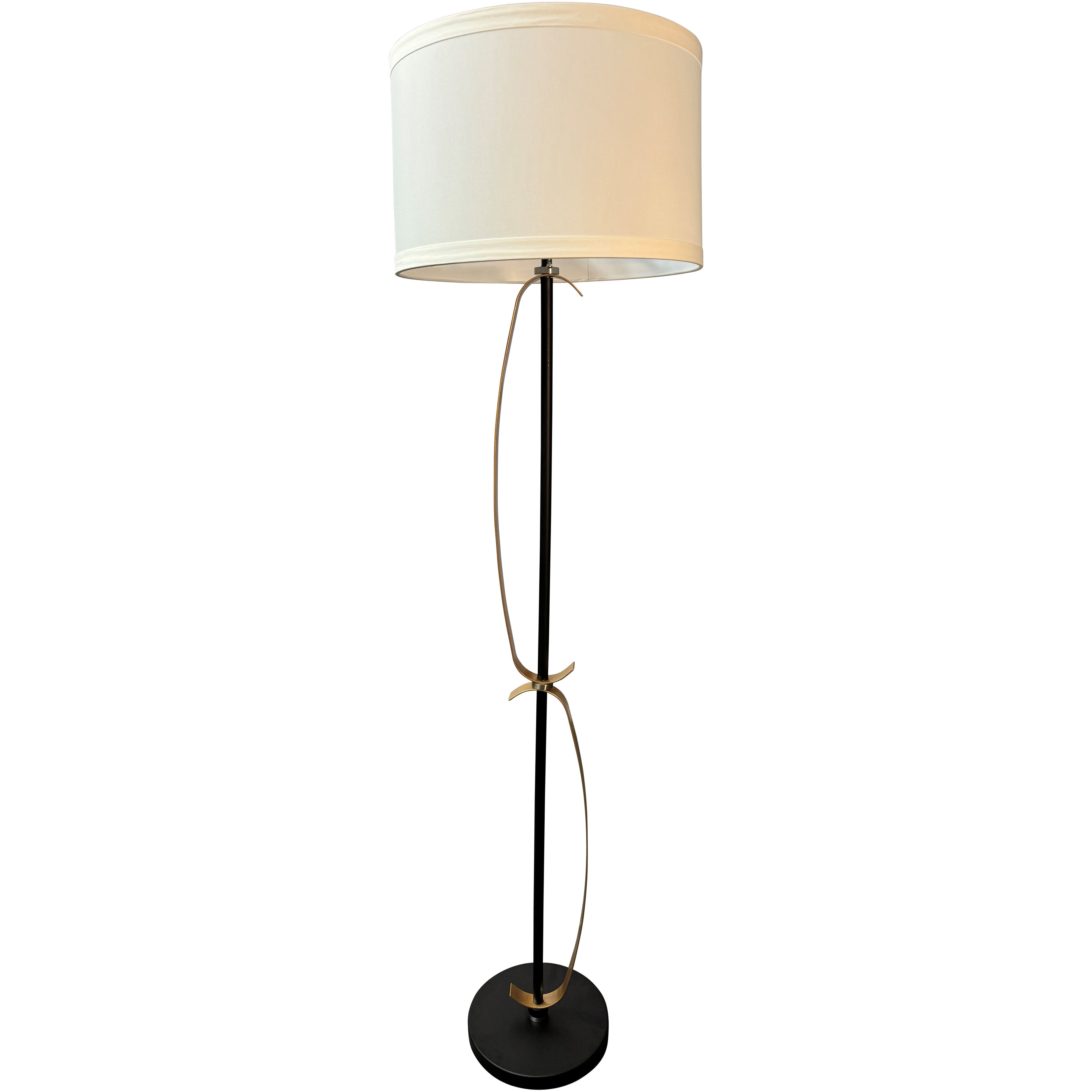 Lyndon 65 inch 100.00 watt Heritage Gold and Black Floor Lamp Portable Light